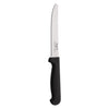 REGENT KITCHEN STEAK KNIVES WITH ROUND TIPS AND BLACK HANDLES 6 PACK, (213X25X12MM)