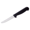 REGENT KITCHEN STEAK KNIVES WITH ROUND TIPS AND BLACK HANDLES 6 PACK, (213X25X12MM)