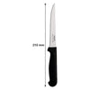 REGENT KITCHEN STEAK KNIVES WITH POINTED TIPS AND BLACK HANDLES 6 PACK, 210MM