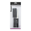REGENT KITCHEN STEAK KNIVES WITH POINTED TIPS AND BLACK HANDLES 6PK, 210MM