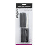 REGENT KITCHEN STEAK KNIVES WITH POINTED TIPS AND BLACK HANDLES 6 PACK, 210MM