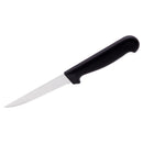 REGENT KITCHEN STEAK KNIVES WITH POINTED TIPS AND BLACK HANDLES 6 PACK, 210MM