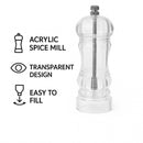REGENT KITCHEN SPICE MILL ACRYLIC WITH CERAMIC GRINDER, 150MM