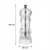 REGENT KITCHEN SPICE MILL ACRYLIC WITH CERAMIC GRINDER, 150MM
