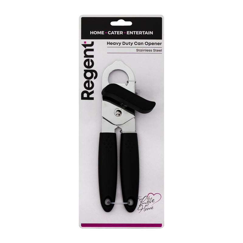 REGENT KITCHEN CAN OPENER BLACK HEAVY DUTY, 215MM