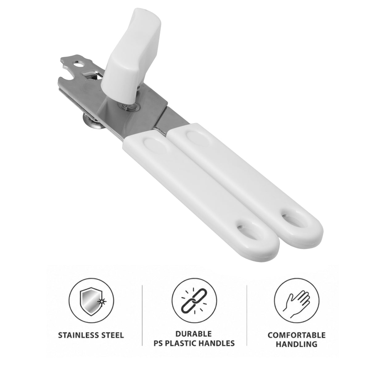 REGENT KITCHEN CAN OPENER WHITE HEAVY DUTY, 180MM