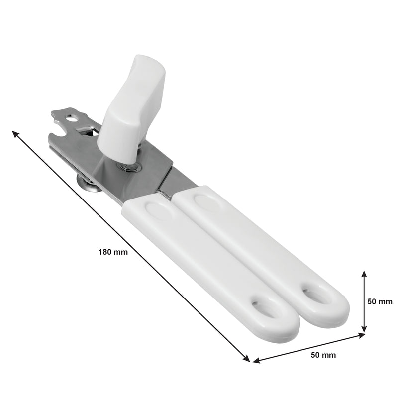 REGENT KITCHEN CAN OPENER WHITE HEAVY DUTY, (180X50X50MM)