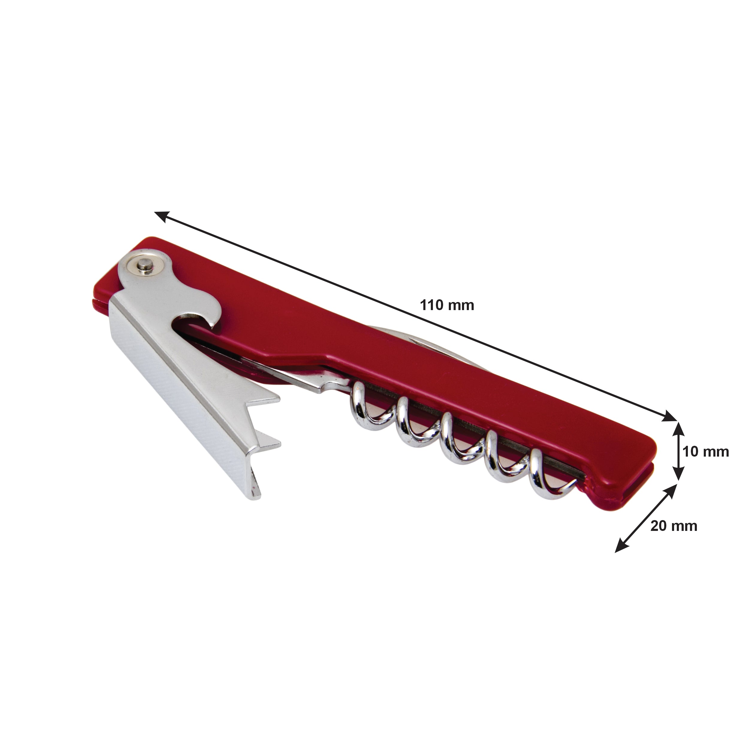 REGENT KITCHEN WAITERS FRIEND BOTTLE OPENER RED, 110MM