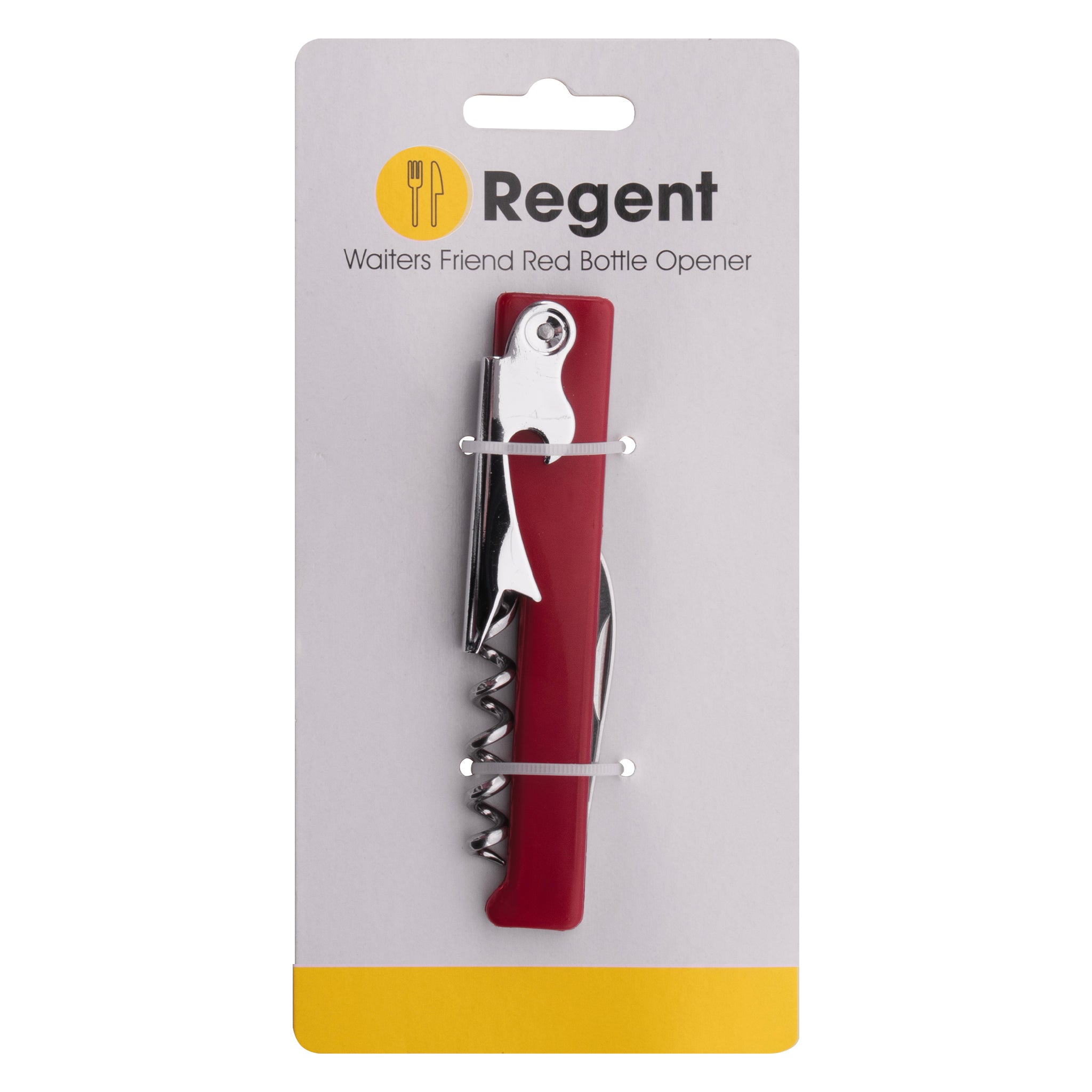 REGENT KITCHEN WAITERS FRIEND BOTTLE OPENER RED, 110MM