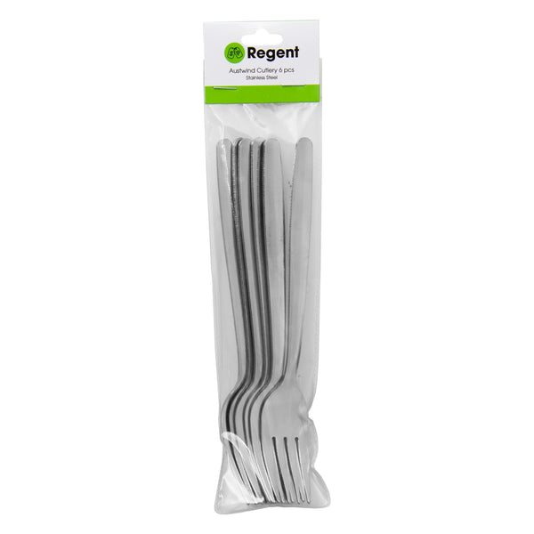 REGENT CUTLERY AUSTWIND (ELOFF) TABLE FORK ST STEEL. 6PK