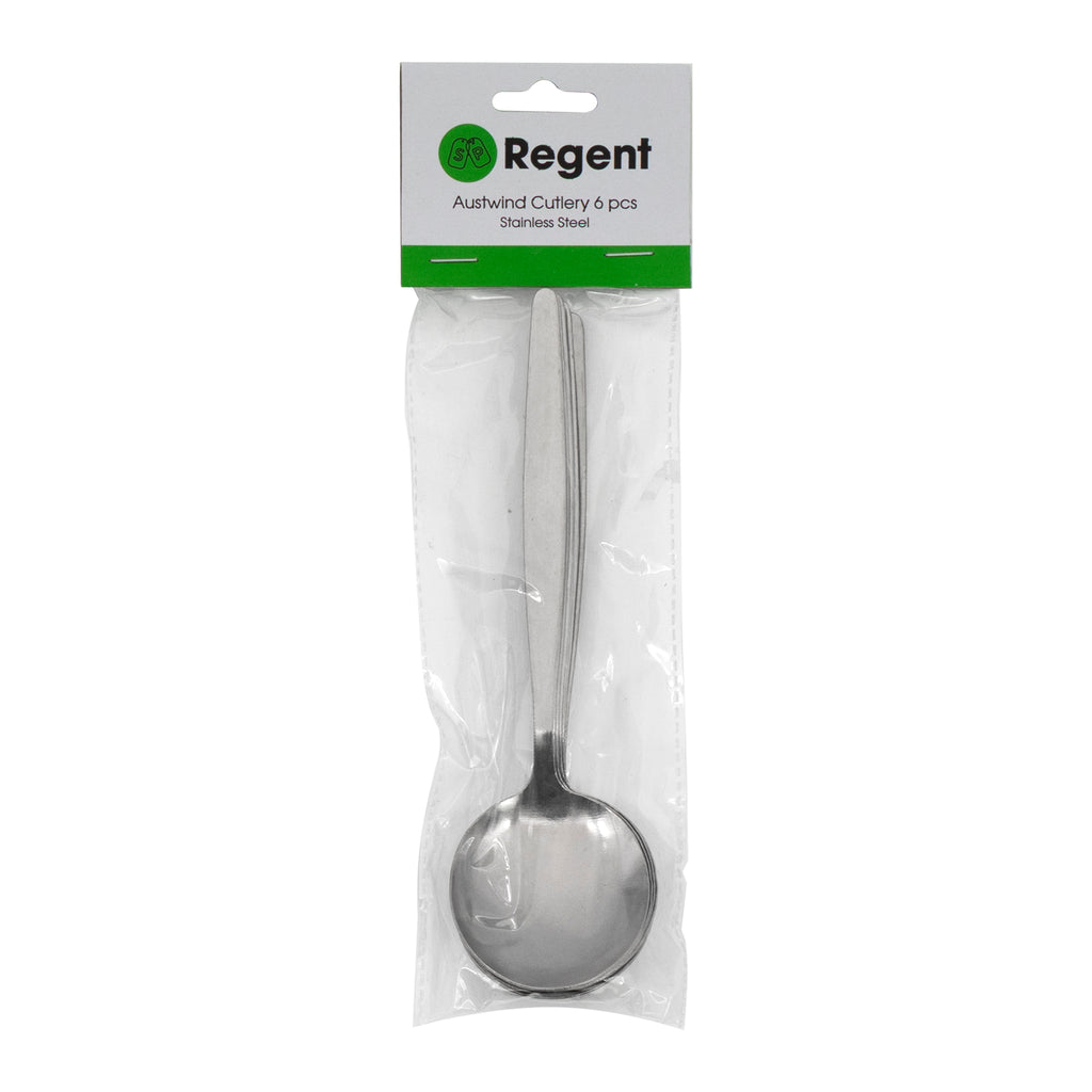 REGENT CUTLERY AUSTWIND (ELOFF) SOUP SPOON ST STEEL, 6PK