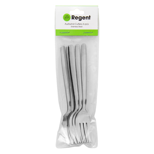 REGENT CUTLERY AUSTWIND (ELOFF) CAKE FORK ST STEEL, 6PK