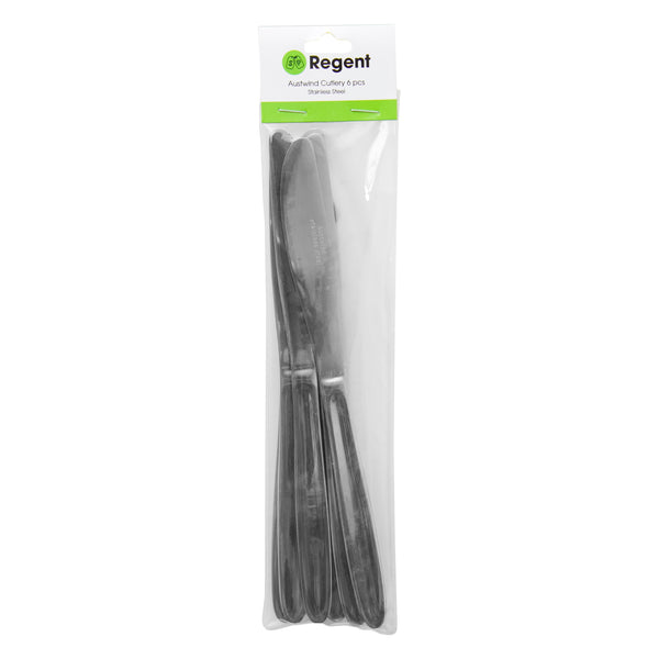 REGENT CUTLERY AUSTWIND (ELOFF) TABLE KNIFE ST STEEL, 6PK