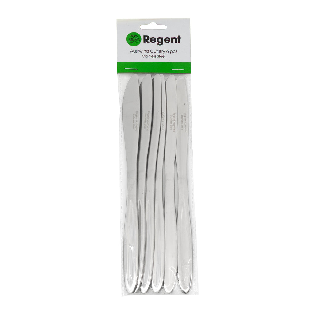 REGENT CUTLERY AUSTWIND (ELOFF) TABLE KNIFE ST STEEL 6PK