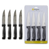 REGENT KITCHEN JUMBO STEAK KNIVES WITH BLACK PP HANDLES 4PK, 240MM