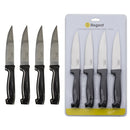 REGENT KITCHEN JUMBO STEAK KNIFE WITH BLACK PP HANDLE 4PK, 240MM