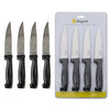 REGENT KITCHEN JUMBO STEAK KNIFE WITH BLACK PP HANDLE 4PK, 240MM