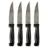 REGENT KITCHEN JUMBO STEAK KNIVES WITH BLACK PP HANDLES 4PK, 240MM
