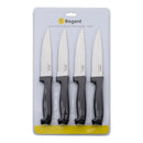 REGENT KITCHEN JUMBO STEAK KNIFE WITH BLACK PP HANDLE 4PK, 240MM