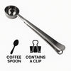 REGENT COFFEE MEASURE SPOON 19GR. STAINLESS STEEL WITH CLIP