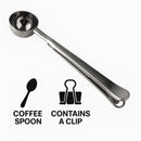 REGENT COFFEE MEASURE SPOON 19GR. STAINLESS STEEL WITH CLIP,
