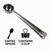 REGENT COFFEE MEASURE SPOON 19GR. STAINLESS STEEL WITH CLIP,