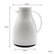 REGENT VACUUM THERMAL JUG WHITE WITH BLACK BUTTON LID AND GLASS LINER, (1LT)