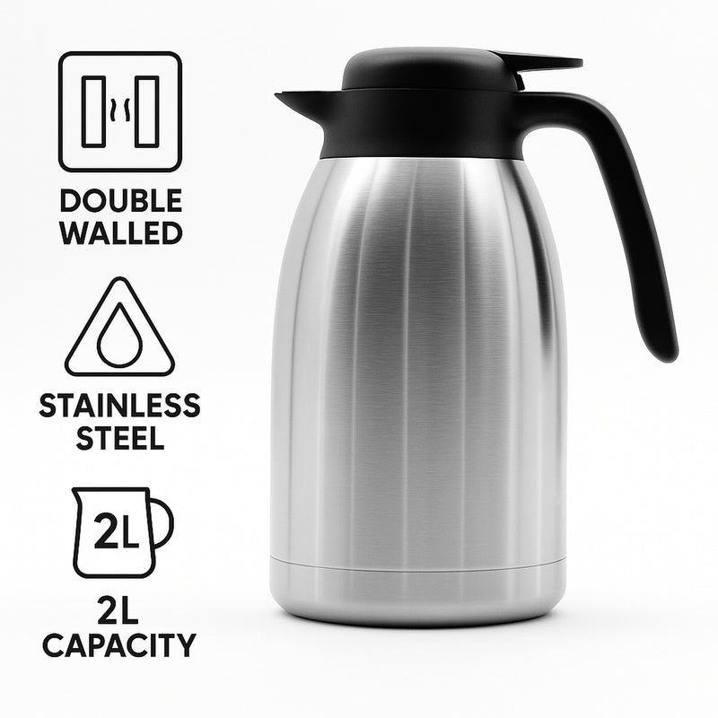 REGENT VACUUM JUG DOUBLE WALLED STAINLESS STEEL, 2L