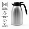 REGENT VACUUM JUG DOUBLE WALLED STAINLESS STEEL, 2L