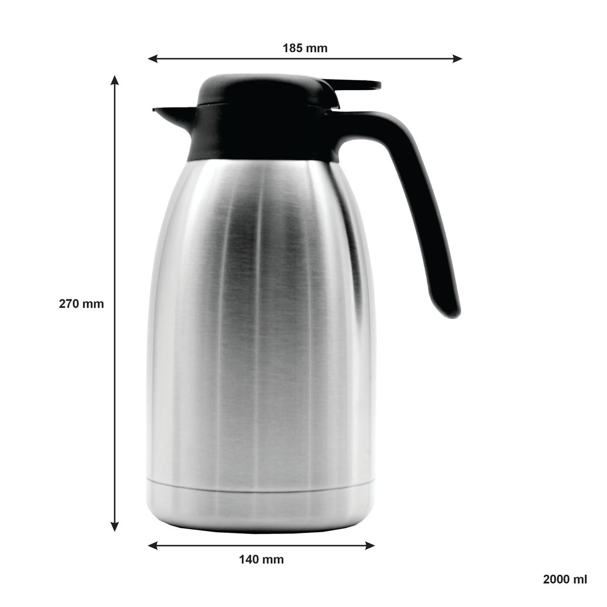 REGENT VACUUM JUG DOUBLE WALLED STAINLESS STEEL, 2L