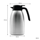 REGENT VACUUM JUG DOUBLE WALLED STAINLESS STEEL, (2LT)
