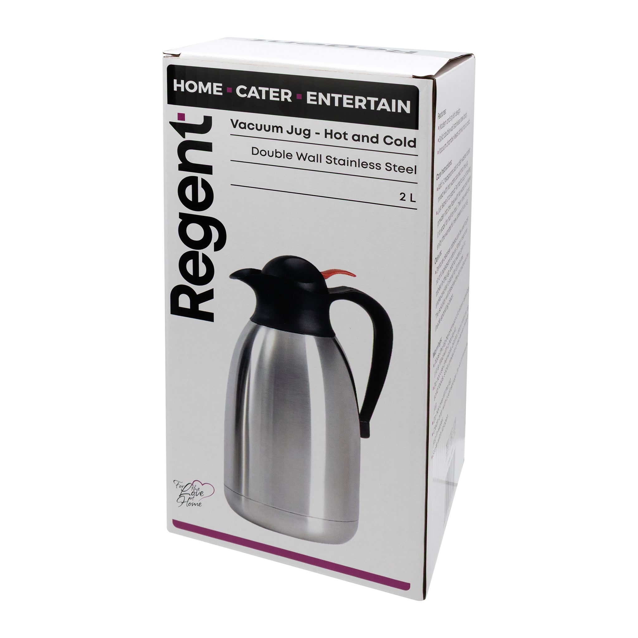REGENT VACUUM JUG DOUBLE WALLED ST STEEL, 2L