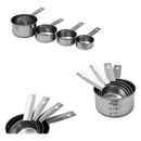 REGENT BAKEWARE DELUXE MEASURING CUP ST STEEL 4 PCE SET, 60/80/125/250ML (150X85X50MM)