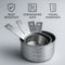 REGENT BAKEWARE DELUXE MEASURING CUP ST STEEL 4 PCE SET, 60/80/125/250ML
