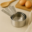 REGENT BAKEWARE DELUXE MEASURING CUP ST STEEL 4 PCE SET, 60/80/125/250ML