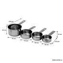 REGENT BAKEWARE DELUXE MEASURING CUP ST STEEL 4 PCE SET, 60/80/125/250ML (150X85X50MM)