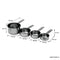 REGENT BAKEWARE DELUXE MEASURING CUP ST STEEL 4 PCE SET, 60/80/125/250ML (150X85X50MM)