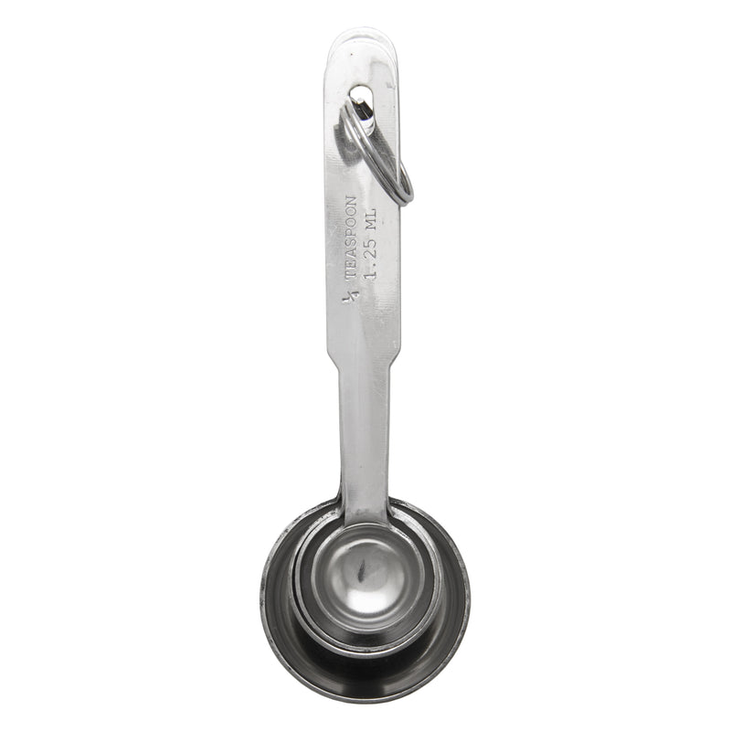 REGENT BAKEWARE DELUXE MEASURING SPOONS ST STEEL 4 PCE SET, 1/4TSP-1TBSP (135X40X25MM)