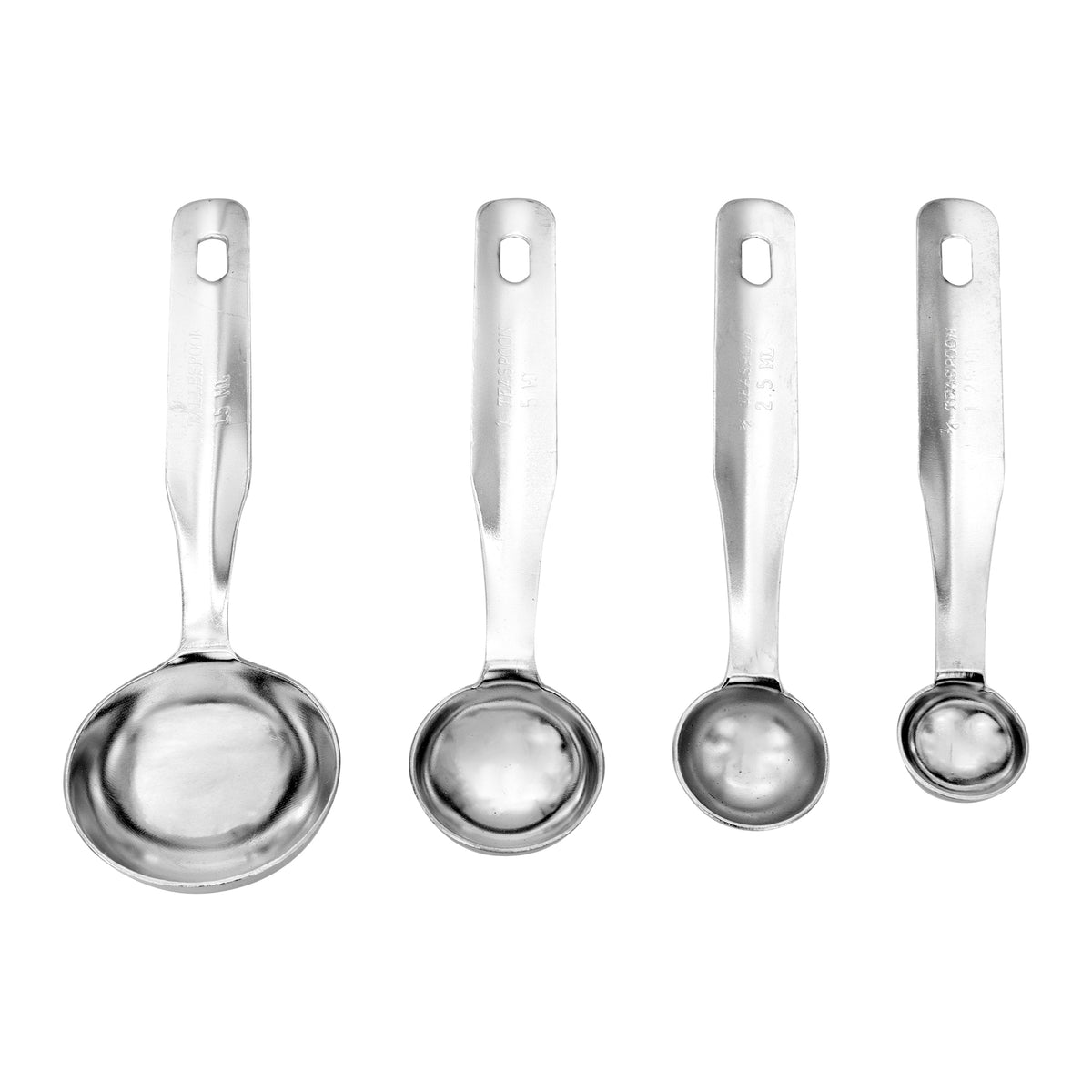 REGENT BAKEWARE DELUXE MEASURING SPOONS ST STEEL 4PK SET, 1/4TSP-1TBSP
