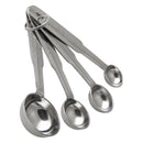 REGENT BAKEWARE DELUXE MEASURING SPOONS ST STEEL 4 PCE SET, 1/4TSP-1TBSP (135X40X25MM)