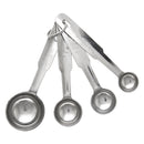 REGENT BAKEWARE DELUXE MEASURING SPOONS ST STEEL 4 PCE SET, 1/4TSP-1TBSP (135X40X25MM)