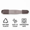 REGENT BAKEWARE ADJUSTABLE MEASURING SPOON GREY PLASTIC, 1/8TSP-1TBSP l 0.5ML-13ML
