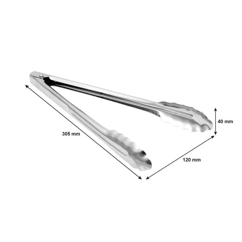 REGENT UTILITY TONG STAINLESS STEEL, (305X40X115MM)