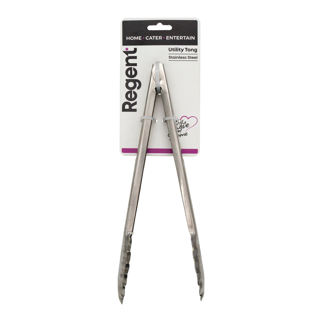 REGENT UTILITY TONG STAINLESS STEEL, 305MM