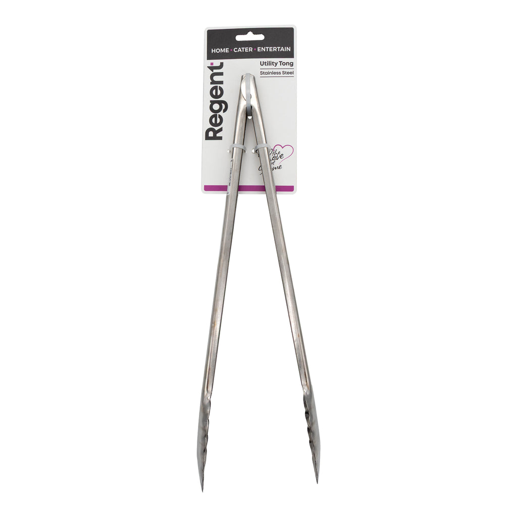 REGENT UTILITY TONG STAINLESS STEEL, 405MM