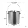 BAR BUTLER DOUBLE WALL ICE BUCKET WITH LID ST STEEL, 1L
