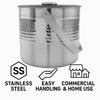BAR BUTLER ICE BUCKET HAMMERED WITH LID AND HANDLE ST STEEL, 2.7L
