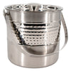 BAR BUTLER ICE BUCKET HAMMERED WITH LID, 2LT (165X155MM DIA)