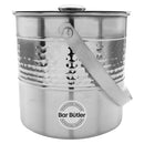 BAR BUTLER ICE BUCKET HAMMERED WITH LID ST STEEL, 2.7L