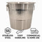 BAR BUTLER CHAMPAGNE BUCKET HAMMERED WITH RING HANDLES ST STEEL, 4LT